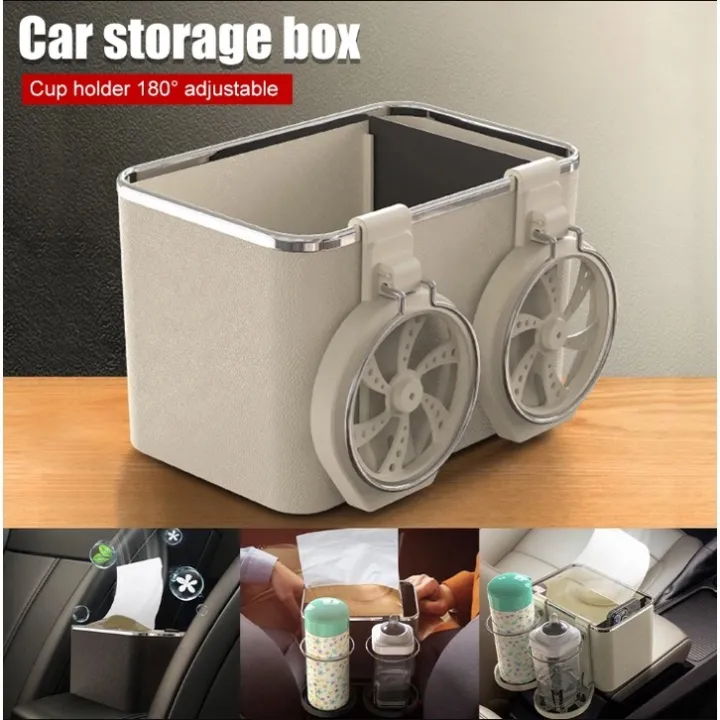 Car Tissuewith Two Foldable Cup Holder ArmrestVehicleMounted Tissue