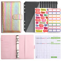 PU Leather Financial Accounting Hand Book Money Organizer Loose-leaf A6 Notebook