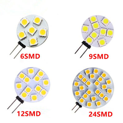 G4 หลอดไฟ LED DC12V 1W/2W/3W/4W อบอุ่น/เย็นสีขาว 5050SMD 6/9/12/24leds แสงโคมระย้า-Laojie