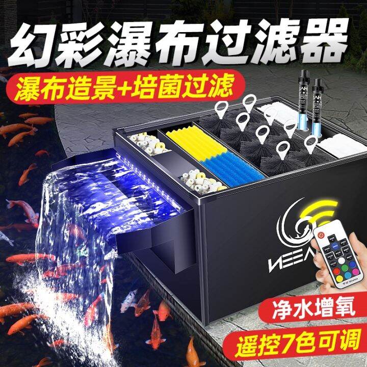stock※ Outdoor koi fish pond filter outlet device falls turnover box outer pool water
