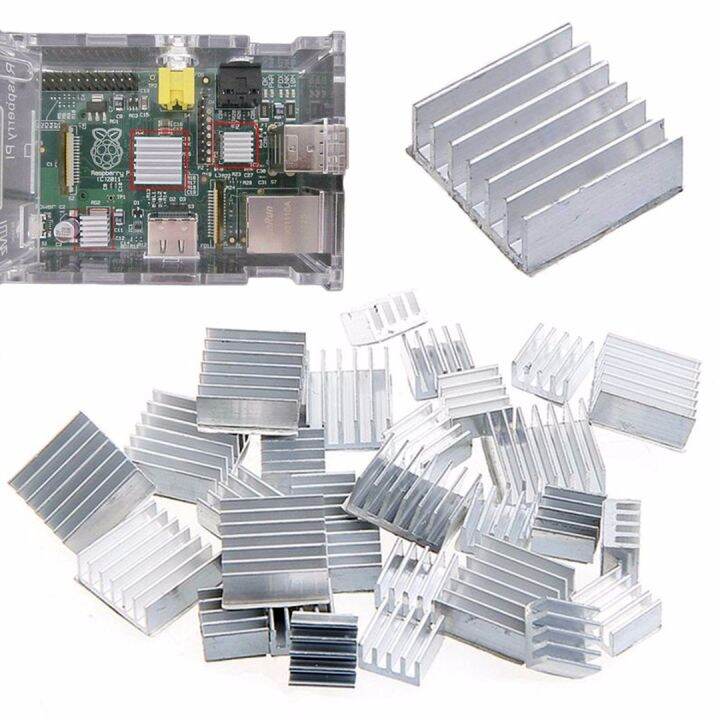 bokali-30pcsใหม่raspberry-pi-3ฮีทซิงค์พัดลมอะลูมิเนียมความร้อนสำหรับcooling-pi-2