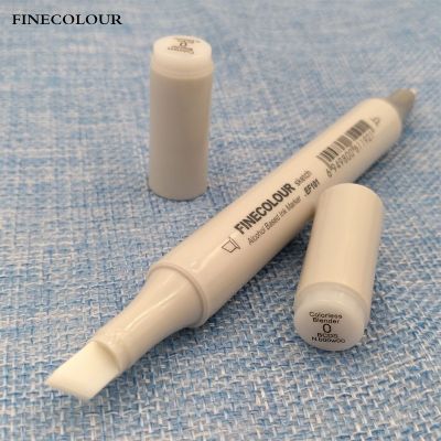 FINECOLOUR Alcohol Based Ink Sketch Brush Double-headed Nib 0 Colorless Blender Art Markers