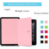 สำหรับ Kindle Paper Hwite 4 (รุ่น10th) 2018 6.0นิ้วเคสอุปกรณ์อ่านอีบุ๊ค Crossgrain แบบสีทึบใหม่ฝาพับหนัง PU กันเหงื่อ