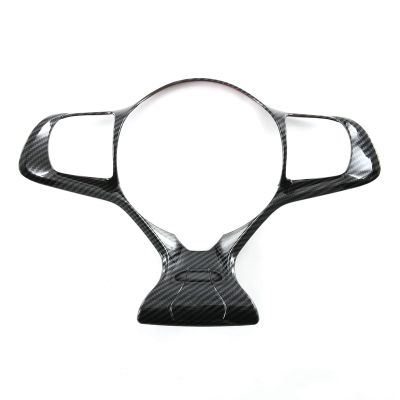 Car Carbon Fiber ABS Steering Wheel Panel Cover Trim Stickers for BYD ATTO 3 Yuan Plus 2022