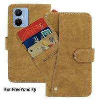 เคส F9กระเป๋าสตางค์หนังวินเทจ Freeyond 6.52 " ฝาพับสุดหรูมีช่องใส่บัตรกระเป๋าเคสกันกระแทกโทรศัพท์แบบแม่เหล็ก