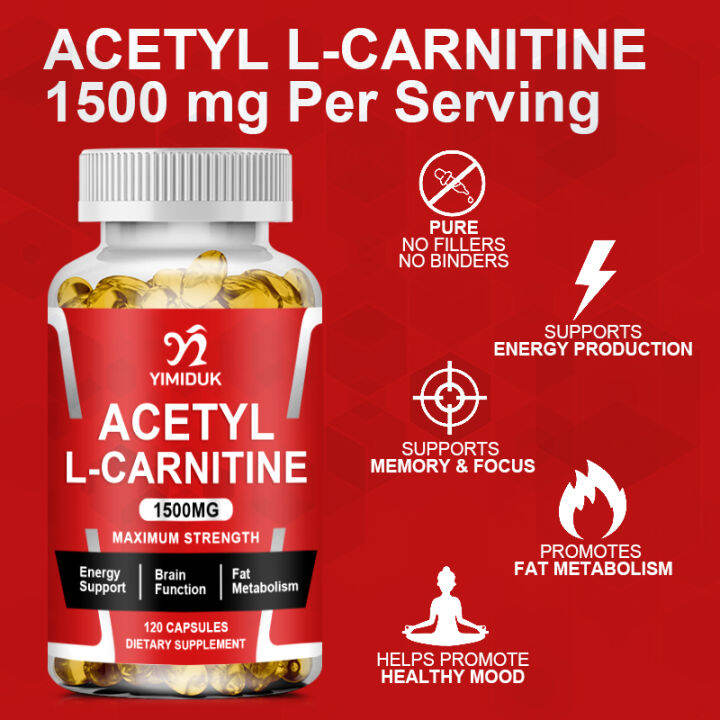 Yimiduk Acetyl LCarnitine Capsule High Potency for Energy & Memory