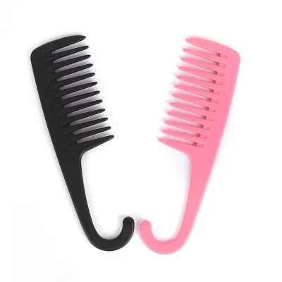 1 PC Large Wide Tooth Combs of Hook Handle Detangling Reduce Hair Loss Comb Pro Hairdress Salon Styling Tools Hot Sale