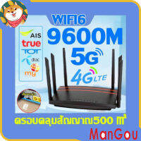 ManGou เราเตอร์ wifiใสซิม 5G Wireless Router 7200Mbps ใช้ได้กับซิมทุกเครือข่าย เสียบใช้เลย ไม่ติดตั้ง ใส่ซิมใช้ได้ทันที