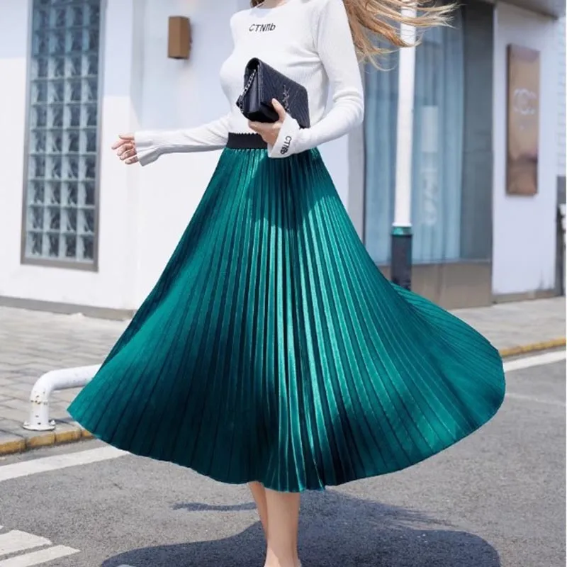 Blue pleated 2025 skirt 5xl