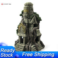 บ้าน Aquarium เครื่องประดับโบราณหินพระพุทธรูปเรซิ่น Figurines Aquarium เครื่องประดับตู้ปลาอุปกรณ์ตกแต่งตู้ปลา