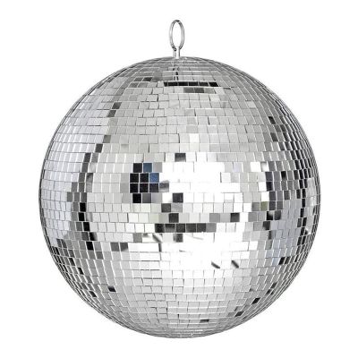 2X Colorful Stage Lighting Effect 8 Inch 20cm Disco Mirror Glitter Ball Lightweight Silver Christmas Party Decor