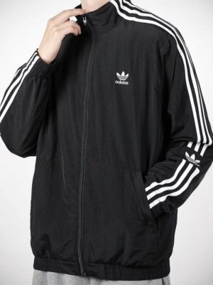 Spring and autumn new Adidas jacket mens clover sports loose casual outdoor windproof hooded jacket trendy