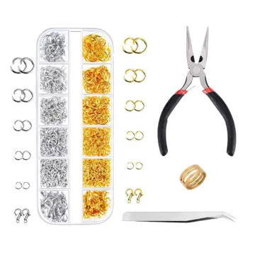 Diy Crystal Jewelry Making Kit With 15 Grids Crystal Gemstone Beads Earring  Hooks Elastic Wire Pliers Accessories Bracelet Necklace Handcraft Tool