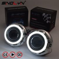 Sinolyn 3.0 Pro HID Bi ซีนอนเลนส์ไฟหน้ารถโปรเจคเตอร์เลนส์ซัง LED นางฟ้าตารัศมี DRL ไฟหน้าติดตั้งเพิ่ม DIY รถจัดแต่งทรงผม