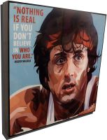 Rocky Balboa ซิลเวสเตอร์สตัลโลนโปสเตอร์ป๊อปอาร์ตคำพูดผ้าใบพิมพ์ลายสติกเกอร์ติดผนังงานศิลปะแฟนกรอบ