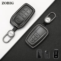 ZOBIG อลูมิเนียมอัลลอยด์หนังรถ Key Case พวงกุญแจสำหรับ Toyota CHR Cross Camry Avalon Prius Corolla Original Key รีโมทคอนโทรล Shell