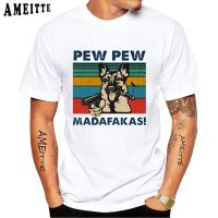 Vintage Cool German Shepherd Prints T Shirt New Men Short Sleeve Funny Dog Design Casual Tops Hip Hop Boy White Print Tees XS-6XL
