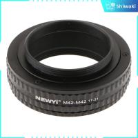 Shiwaki โฟกัส M42ต่อ M42เมาท์อะแดปเตอร์แบบเฮลิคอยด์17-31มม. หลอดขยายสีดำ