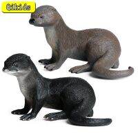 Simulação Modelo Animal Marinho, Lontra,ตุ๊กตาขยับแขนขาได้,Sea Life หุ่นรูปสัตว์ Toys, Bonsai Ação De Jardim,Artesanquedos Para Crianças