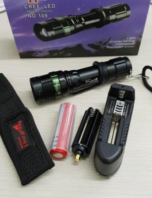 ไฟฉายเดินป่า CREE LED  Ultrafire Power style PL-109 ความสว่าง 18000 Lumens ปรับไฟได้ 3 แบบซูมเข้าออกได้   ระยะส่องสว่าง 1000 เมตร กันน้ำกันฝน