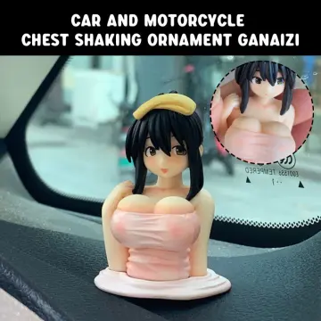 Cute Kanako Chest Shaking Ornaments Kanako Collection Model Doll Kawaii  Anime Statue Sexy Interior Car Dashboard Decorations