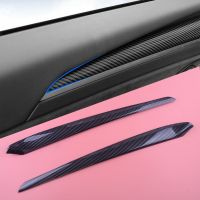 【CW】 1 Car Interior Front Door Panel Strip Armrest Molding Trim Sticker Carbon fit for Tesla 3 Y 2021 2022