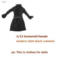 112 Female Leather Clothes Set Leather Trench Coat For Woman Action Figure Toys Accessories