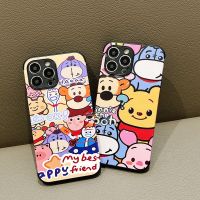 น่ารักการ์ตูน Winnie ช้อนส้อมมีดหมีพูห์ Tigger Eeyore Piglet เคสโทรศัพท์สำหรับ iPhone 14 Pro Max 14 Pro 14 Plus Winnie ช้อนส้อมมีดหมีพูห์กันกระแทก Soft ฝาหลังสำหรับ iPhone 13 Pro Max เคสโทรศัพท์ S สำหรับ12 Pro Max 11 Pro 8 7 Plus เคสห่อหุ้ม