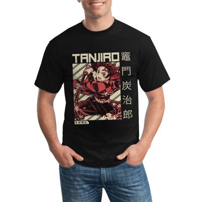 Customized Cotton Mens T-Shirts Tanjiro Demon Slayer Kimetsu No Yaiba Anime Various Colors Available