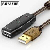 Samzhe Usb 2.0สายพ่วงเสริมสร้างสัญญาณสายข้อมูลชิปที่มีประสิทธิภาพภายในรองรับแหล่งจ่ายไฟ Dc อินเตอร์เฟซ5M สาย