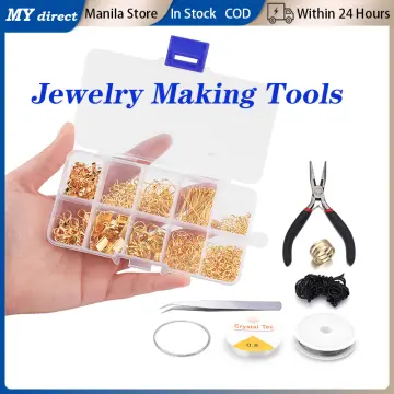 Cheap Mixed Styles DIY Jewelry Findings Material Beads Cup Earring Hook  Jump Ring Hook Pin Box Sets For Jewelry Making Findings