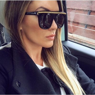 Women Square Oversized Sunglasses Gradient Big Frame Female Glasses Vintage Brand Design UV400 Flat Top Luxury Shades Oculos