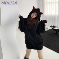 Molisa Fashion เสื้อฮู้ด เสื้อแขนยาวอบอุ่น หลวมและสบาย คลาสสิค วินเทจ น่ารัก สไตล์ WWY23A0PTH 43Z231024