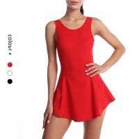 Tennis skirt sports fitness anti-empty fake one-piece dress U-shaped beautiful back tennis skirt tennis dress sport dress