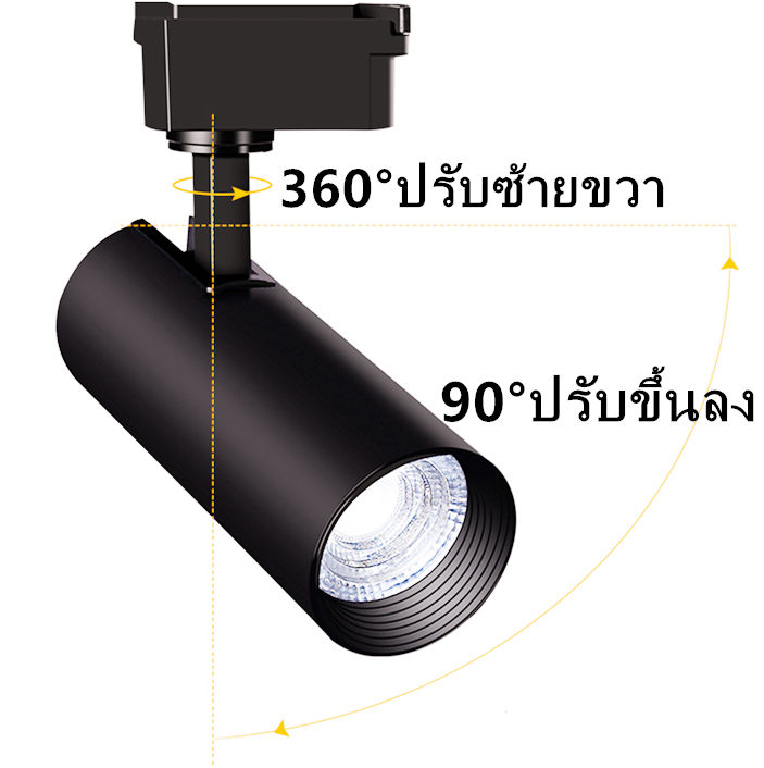 โคมไฟแทรคไลท์-track-light-ใส่หลอดmr16-gu5-3-เข้ารางทรงกลม-ตกแต่งร้าน-โคมไฟราง-แทรคไลท์เฉพาะ