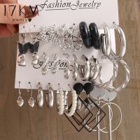 【CC】 Color Hoop Earrings Dangle for Twist Hollow Jewerly Accessories