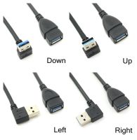 USB 3.0 Cable Extension Male to Female Cable 90 Angle Up Down Right Left Cord