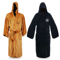 ชาย Flannel Robe Hooded Thicken สีทึบแขนยาว Homewear ฤดูใบไม้ร่วงฤดูหนาว Star รูปแบบเข็มขัด Nightgown เสื้อคลุมอาบน้ำสำหรับห้องนอนยอดนิยมผู้ชาย Robe