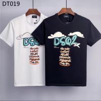 Dsquared2 ใหม่ เสื้อยืดลําลอง ผ้าฝ้าย แขนสั้น ทรงสลิม แฟชั่นฤดูร้อน สําหรับผู้ชาย D2S-5XL