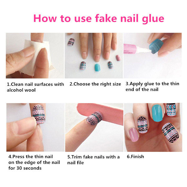 fake-nail-cute-short-nail-long-nail-fresh-nail-sticker-fake-nail-with-glue-false-nails-lk-r