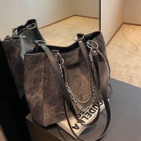 ﹍♣✜  Bag womens large-capacity cloth bag niche canvas shoulder bag high-level sense college students commuting tote bag