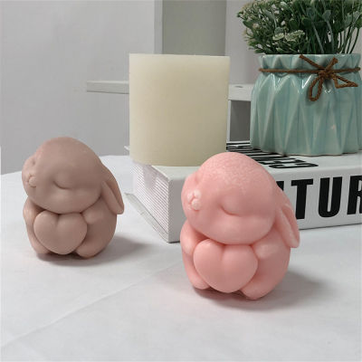 Diy Silicone Mould Aroma Paddy Rabbit Bead Ornament Bunny Candle Mold Buddha