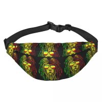 Reggae Music Lion Jamaican Flag Rasta Rastafari Fanny Bag Customized Sling Crossbody Waist Pack Women Running Phone Money Pouch Running Belt