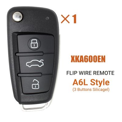 For Xhorse XKA600EN Universal Wire Remote Key Flip Fob 3 Buttons for Audi A6 Q7 Type for VVDI Key Tool Accessory