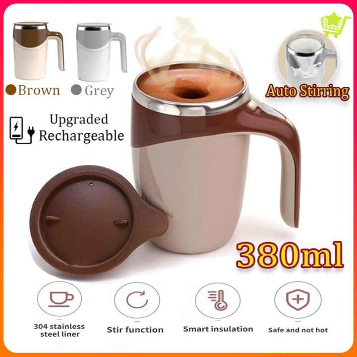 Automatic Stirring Magnetic Cup 304 Stainless Steel Coffee Cup Milk  Stirring Cup Creative Blender Smart Stirrer Vacuum Cup