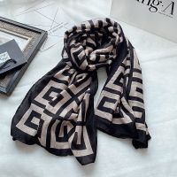 Cotton linen rectangular scarf version spring and autumn shawl winter ver棉麻长方形围巾韩版春秋款披肩冬季百搭保暖休闲旅游时尚丝巾8.25