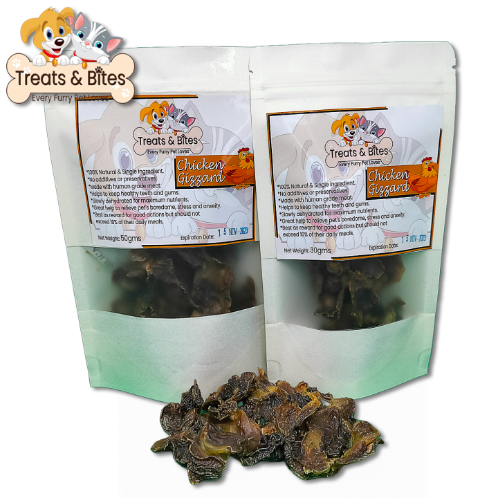All Natural Dehydrated Chicken Gizzard Healthy Treats for Dogs and Cats