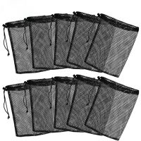 1Pc Aquarium Mesh Media Filter Bags Durable Reusable Fish Tank Bags with Drawstrings Multipurpose Mesh Nylon Bags Colanders Food Strainers