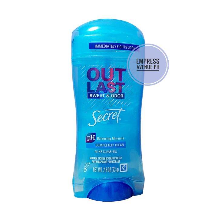 Secret Outlast Clear Gel Antiperspirant Deodorant Completely Clean 2.6