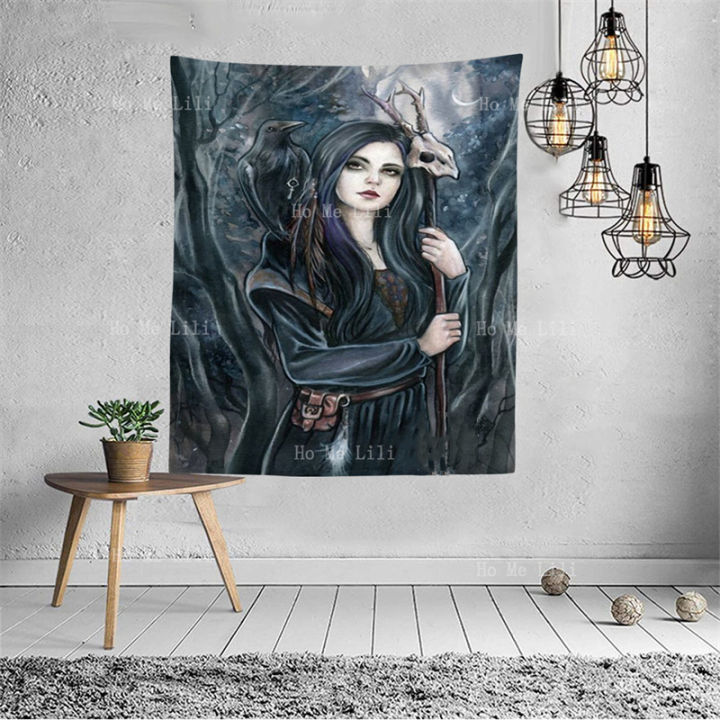 cw-the-morrigan-series-mythology-goddess-of-death-spiral-art-all-hallow-war-banshee-magic-raven-wicked-fairy-tapestry-by-ho-me-lili